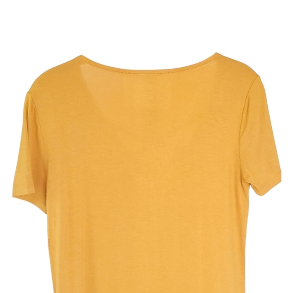 NWT Philosophy XS Softest Lattice Short Sleeve TShirt Top Gold - Picture 5 of 10